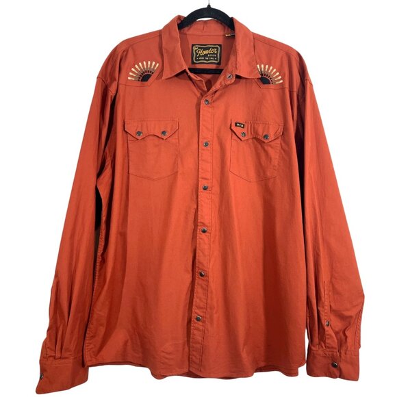 Howler Brothers Bros Crosscut Deluxe LS Embroidered Snap Shirt Rising Suns XL - Picture 1 of 4